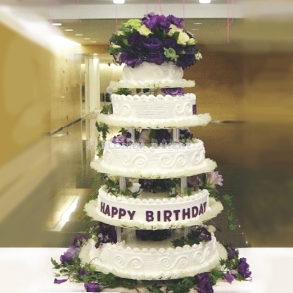 5 Tier Decorated Cake -FLOWER B